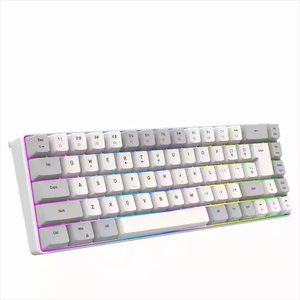 Teclado con cable K701 Separación de línea de teclas 68 teclas Sensación mecánica con cable Teclado luminoso para juegos RGB de doble color - Product Image 2