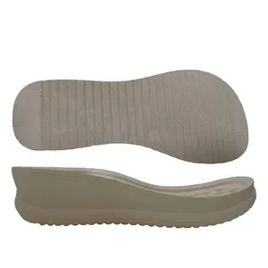 Venta directa de fábrica Casual Wedge Tacones altos Sandalias Zapatos de plataforma Suela exterior Stock 2024 Moda para mujeres y damas PU Faux Suede