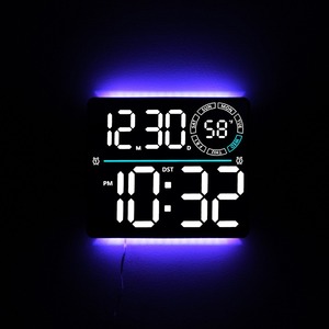 Orologio da Parete LED Multifunzione Huayang 6692 con Display Settimanale, Telecomando, Doppio Allarme, Timer, Luce Ambientale RGB, Decorazione per la Casa - Product Image 2