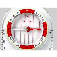 Outdoor Adventures Luminous Multifunctional 4-in-1 Navigation Compass with Map Ruler and Magnifier with Lanyard