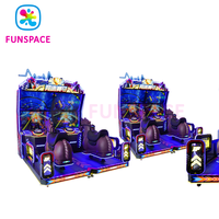 Funspace Vente en gros Jeux vidéo d'arcade Divertissement Équitation Simulateur de chevaux 2 joueurs Fonctionnement de pièces Machine de jeu de course
