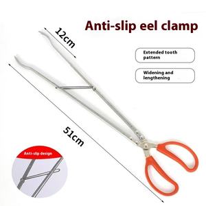 Mer lac pêche droite incurvée ciseaux attachant loches anguilles crabes pêche poignée accessoire outil pince en acier inoxydable - Product Image 2