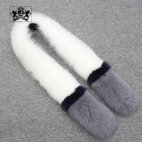 Écharpe en fourrure de renard véritable Janefur, accessoire moderne à poils longs pour femme, hiver