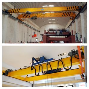 10 Ton 20 Ton 30 Ton 50 Ton Headroom rendah pengendali jarak jauh <span class=keywords><strong>Double</strong></span> <span class=keywords><strong>Girder</strong></span> gaya Eropa jembatan Crane peralatan pengangkat - Product Image 3
