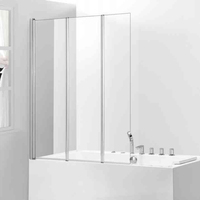 Salles de douche pliantes en verre trempé, baignoire pivotante, écran, vente en gros