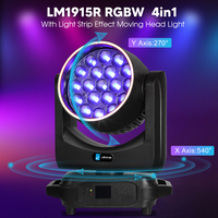 Big Dipper 19x15w RGBW LED 4in1 Bar Disco Stage Lights Bee Eye Zoom Focus Moving Head Wash Light LM1915R