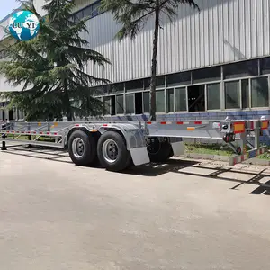 Khung Bán Trailer Giá Thấp 2 Trục 40 FT Cổ Ngỗng Lowbed Lowboy Bán Trailer Skeleton Thả Bán Trailer Vận Chuyển Container