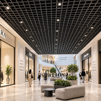 Plafond en grille métallique à cellules ouvertes en aluminium moderne pour la conception d'intérieur commercial
