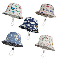 Sombreros de Pescador Personalizados al por Mayor para Bebés y Niños, de Algodón, con Rayas de Verano, Unisex, con Logotipo, para Viajes Diarios