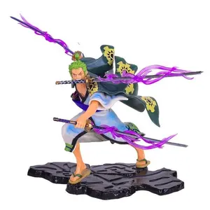 22cm un pezzo Anime figura Wano Country Zoro Action Figure GK collezione di giocattoli GK modello di auto ornamento per la casa regalo per ragazzi ragazze