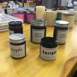 Offre Spéciale pour <span class=keywords><strong>Amazon</strong></span> Bougies en cire de soja naturelle dans un bocal en verre de couleur ambre - Product Image 4