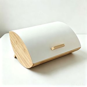 Bamboo Lid Bread <b>Box</b> 30.5 X 24.5 X 16 Cm Airtight Kitchen <b>Storage</b> For Bread - Product Image 3