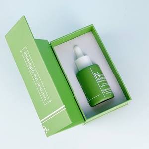 Customized 30ml Matte Pink Glass Dropper <b>Bottle</b> with Flat Shoulder White Screening Printing Custom Paper <b>Box</b> for Serum Packaging - Product Image 6