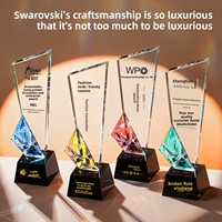 Trofeo de Cristal Personalizado, Ambiente de Alta Gama, Premio Creativo para el Personal Destacado, Conmemorativo para el Campeón, Reunión Anual