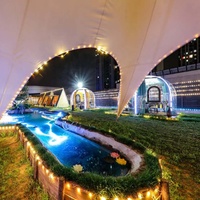 Dôme panoramique en polycarbonate pour jardin, maison-bulle, cabane de resort, attraction touristique, igloo transparent