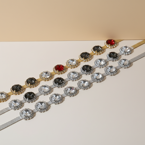 Karanlıkta Parlayan Metal Pençe Şeklinde Elmas Kaplama Şerit Zincir Şeklinde Cam Kristal Taşlı Düğün Ayakkabıları Giyim Şapka Dikiş Aksesuarları - Product Image 4