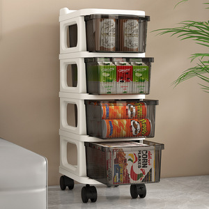 Mobiele Utility Cart met wielen 5 Tier Rolling Planken voor Kantoor