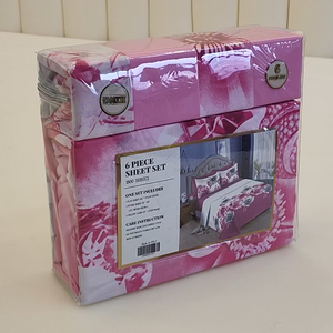 Hot Selling 6pcs Bedding Set Retail Floral Print Cotton Touch Fitted <strong>Sheet</strong> <strong>king</strong> <strong>Size</strong> Bed <strong>Sheet</strong> with Pillowcase 6 Pieces - Product Image 1