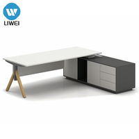Meubles de bureau contemporains de luxe haut de gamme pour entreprises, assemblage facile, bureau de direction moderne de luxe pour PDG