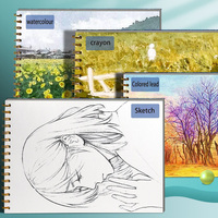 Impression de carnets de croquis à spirale A5 personnalisés avec logo promotionnel, couverture rigide florale, OEM