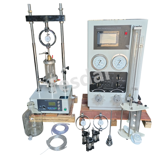 Triaxial Test Apparatus High Accuracy Load Frame Durable Structure Soil Strength Testing Construction Quality Control Equipment