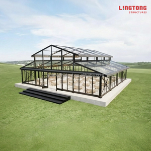 Tente Atrium <span class=keywords><strong>de</strong></span> Luxe à Cadre Noir Transparent, en Polyester Double Couche, Imperméable Quatre Saisons, Anti-UV, Ignifuge, en PVC, pour Mariage - Product Image 6
