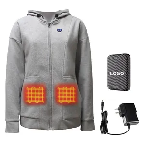 Pad personnalisé Logo chien haute visibilité Bluetooth batterie Pack Massage 12v Camouflage Oem vente en gros randonnée veste chauffante pour les femmes