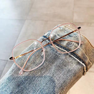 Qianai – lunettes Anti-lumière bleue TR90 pour femmes, monture irrégulière, verres PC, Style coréen, à la mode - Product Image 2