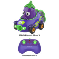 Y03 Mini Coche Eléctrico RC de 2.4GHz con Forma de Berenjena de Dibujos Animados, Listo para Usar, Coche de Juguete con Control Remoto para Niños, Interior y Exterior