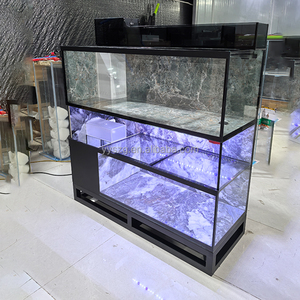 Doppelschichtiges Aquarium mit Top-Filtersystem |   Fisch- und Schildkröten-Zuchtbecken, Marmor-Design - Product Image 5