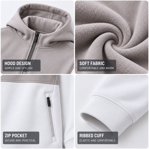 Sweat-shirts personnalisés 95% polyester 5% élasthanne, pull à quart de zip, color block, logo personnalisé, fabricant OEM ODM - Product Image 2
