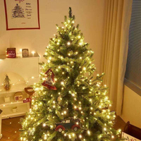 Extralanger Grüner Flexibler Kupferdraht mit Versteckter Fernbedienung, 50M 500LED 200M 2000LED Dimmbare IP44-Zertifizierte Weihnachtsbeleuchtung