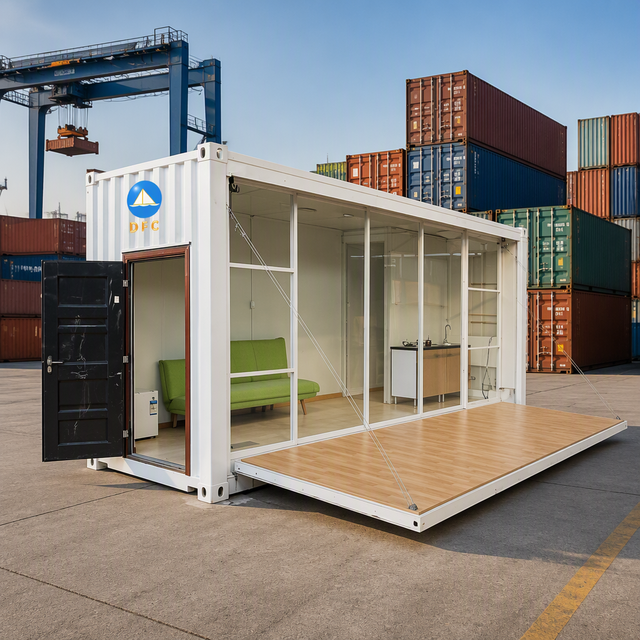 ISO9001 Certified DFC Dry 20ft Side Open Door Shipping Container Hydraulic Wing Container