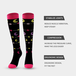 Chaussettes de compression longues pour la course à pied, le cyclisme, le fitness, chaussettes de compression pour jeunes de 18 à 40 ans - Product Image 2