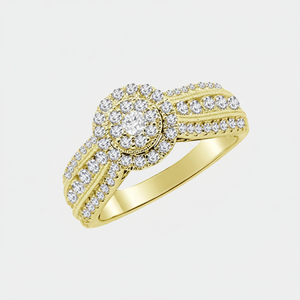 14K Yellow Gold 1.00TCW <b>Unique</b> Designer Ladies <b>Ring</b> with Real Diamond Best Birthday Gift - Product Image 2