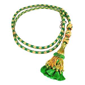 Cinturón Pectoral Litúrgico con Borlas para Obispos, Sacerdotes, Ceremonia Eclesiástica, Cinturón Pectoral Verde y Dorado para Cruz - Product Image 3