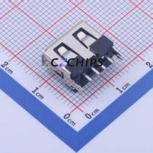 916-352A1024Y10200 USB Connector Through hole Component (THT) Connector Type-A USB 2.0 Female Through Hole - Product Image 2