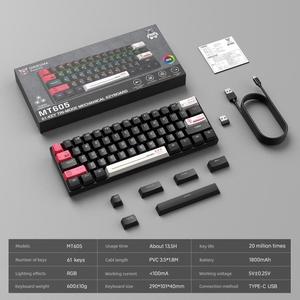 ONIKUMA MT605 三模式USB-C有线2.4G无线游戏键盘61键电竞机械游戏键盘批发 - Product Image 6
