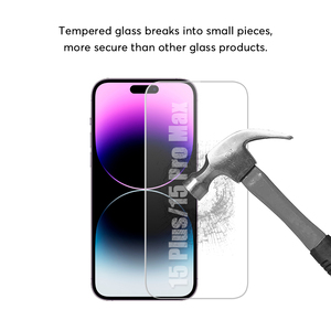 กระจกนิรภัย9H ใส HD สำหรับ iPhone 15, กระจกนิรภัย3แพ็คสำหรับ iPhone 15 14 <span class=keywords><strong>13</strong></span> <span class=keywords><strong>PRO</strong></span> <span class=keywords><strong>MAX</strong></span> ฟิล์มกันรอยหน้าจอ - Product Image 4