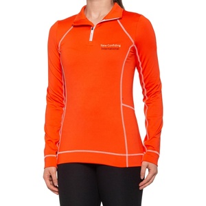 Long Sleeve base layer sportswear 4 way stretchy Custom made Women horse riding equestrian clothing rider shirt am542 - Product Image 1