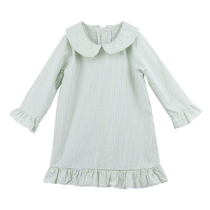 Chemises de nuit d'hiver pour enfants, <span class=keywords><strong>pas</strong></span> <span class=keywords><strong>cher</strong></span>, manches longues, couleur unie, jolie robe de nuit pour bébé, bonne qualité - Product Image 5
