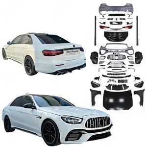 Kit de Carrocería para Benz Clase <span class=keywords><strong>E</strong></span> W212 2009-2015, Estilo AMG <span class=keywords><strong>W213</strong></span>, Sin Cortes, Incluye Parachoques Delantero y Trasero con Rejilla, Faros y Capó - Product Image 1