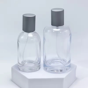 Customized <b>Glass</b> Bottle Cylindrical 50ml 100ml Perfume Bottle with Sprayer Silver Cap for Personal Care <b>Glass</b> <b>Container</b> - Product Image 6