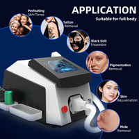 Machine de suppression de tatouages au laser picoseconde à 3 sondes 532 755 1064 1320nm Q-Switch de bureau Black Doll Carbon Peel