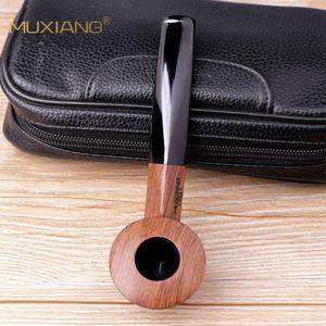 Muxiang Wooden Smoking Pipe Bent Type Rosewood 9mm Chimney Tobacco Pipe Personal Gift - Product Image 3