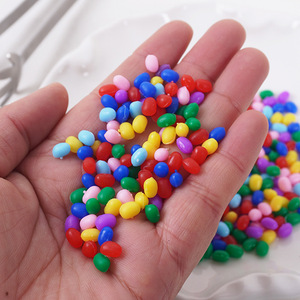PVC simulated <b>chocolate</b> beans DIY craft food toys, light clay accessories, miniature food candy beans, M&M's. - Product Image 4