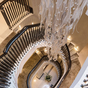 ANNO hiện đại cầu thang biệt thự dài đèn chùm pha lê sang trọng hiện đại đèn chùm có thể được tùy chỉnh - Product Image 3