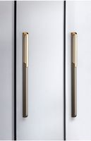 Poignée de luxe dorée à profil étalé, moderne et minimaliste, haut de gamme, invisible pour portes d'armoires et tiroirs