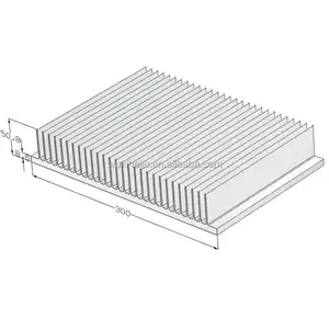 Al 6063 T5 Grote Koellichaam Extrusie 300(W)* 50(H) Mm