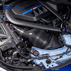 Kit d'admission d'air froid en fibre de carbone sèche FlowTech en promotion avec filtre à air haute performance pour BMW G80 M3 G82 M4 G87 M2 S58 3.0T 2021+ - Product Image 6
